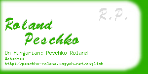 roland peschko business card